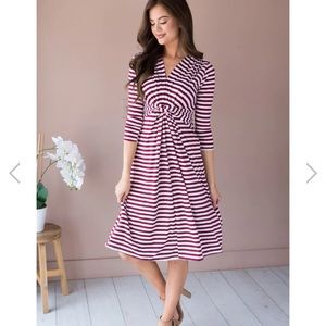 Reb in J dress striped small NWT